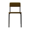 Ver imagem 7 de Conjunto 3 Cadeiras Estofadas Fixa Empilhável Fit Amarelo/Mostarda City/Preto Fosco Mt