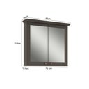 Ver imagem 4 de Armário Aéreo 02 Portas com Espelhos Valência Bosi - Tramato