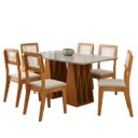 Ver imagem 1 de Kit Mesa de Jantar Orquestra com 6 Cadeiras Bella em Boucle