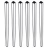 Kit 6 Pés de Metal 90 CM Hairpin Legs Aparador e Mesa de Canto Preto - 1