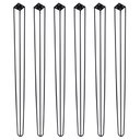 Ver imagem 1 de Kit 6 Pés de Metal 90 CM Hairpin Legs Aparador e Mesa de Canto Preto