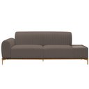 Ver imagem 6 de Sofá Molino 3 Lugares 180cm C/mesa Auxiliar Esquerdo Pés Ouro.f Bouclé Marrom - Nexta Casa