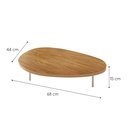 Ver imagem 6 de Mesa de Centro Decorativa Orgânica Pé Metal Tampo Mdf Moderna Canela