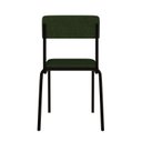 Ver imagem 2 de Conjunto 3 Cadeiras Estofadas Fixa Empilhável Fit Verde/Musgo City/Preto Fosco