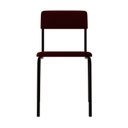 Ver imagem 7 de Conjunto 3 Cadeiras Estofadas Fixa Empilhável Fit Vermelho/Vinho City/Preto Fosco
