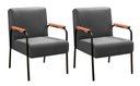 Ver imagem 1 de Kit 2 Poltronas Jade Cor:Veludo Cinza 220