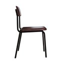 Ver imagem 6 de Conjunto 3 Cadeiras Estofadas Fixa Empilhável Fit Marrom/Café/Preto Fosco
