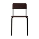 Ver imagem 7 de Conjunto 3 Cadeiras Estofadas Fixa Empilhável Fit Marrom/Café/Preto Fosco