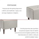 Ver imagem 5 de Kit 2 Puff Retangular Decorativo Eloah Linho Gelo Pés Palito Castanho - Arkell
