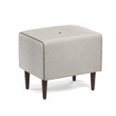 Ver imagem 2 de Kit 2 Puff Retangular Decorativo Eloah Linho Gelo Pés Palito Castanho - Arkell