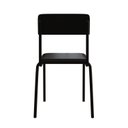 Ver imagem 2 de Conjunto 3 Cadeiras Estofadas Fixa Empilhável Fit Preto/Fosco