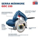 Ver imagem 6 de Serra Mármore 220V Industrial, Bosch GDC 150, com 2 Discos, 1500 Watts