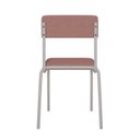 Ver imagem 2 de Conjunto 3 Cadeiras Estofadas Fixa Empilhável Fit Rosa/Tulipa Rosê/Branco Fosco