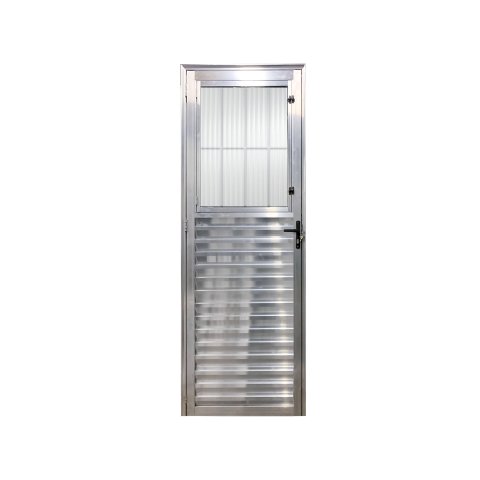 Porta Social Esquerda 210x80 Linha 25 Esmeralda Vidro Canelado