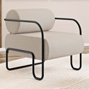 Ver imagem 2 de Poltrona Decorativa Orgânica Living Miska Linho Bege - Desk Design
