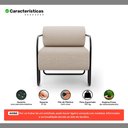Ver imagem 3 de Poltrona Decorativa Orgânica Living Miska Linho Bege - Desk Design
