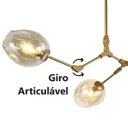 Ver imagem 2 de Luminária Molecular Molécula Dna 3 Globos Teto Articulada