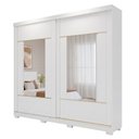 Ver imagem 1 de Guarda Roupas Casal 2 Portas de Correr com Espelho 4 Gavetas 100% MDF Livia