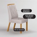 Ver imagem 3 de Kit 4 Cadeiras de Jantar Estofada Ilhéus Madeira Maciça Arbo