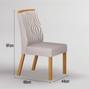 Ver imagem 2 de Kit 4 Cadeiras de Jantar Estofada Ilhéus Madeira Maciça Arbo