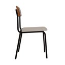 Ver imagem 6 de Conjunto 4 Cadeiras Estofadas Fixa Empilhável Fit Branco/Palha/Caramelo/Preto Fosco