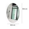 Espelho Acrílico Retângulo Oval - 39,5x29,5 Cm - Prata - 2