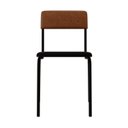 Ver imagem 7 de Conjunto 4 Cadeiras Estofadas Fixa Empilhável Fit Preto/Caramelo/Fosco
