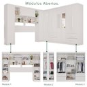 Ver imagem 6 de Guarda-Roupa Casal Modulado com Espelho 11 Portas 4 Gavetas Alemanha Branco