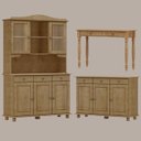 Ver imagem 2 de Cristaleira Balcao Buffet e Aparador Madeira Maciça Freijo Milani Store