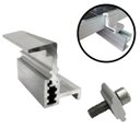 Ver imagem 1 de Fixador Grampo Final End Clamp Regulável Linha C Placa Painel Solar Alumínio e Inox | Perfil Master