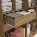 Ver imagem 6 de Guarda-roupa Casal Kappesberg 3 Portas Reversiveis de Correr 3 Espelhos 2 Prateleiras Nogueira