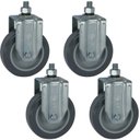 Ver imagem 1 de 4 Rodízio Fixo Espiga Pvc 4 Polegadas Fle412bp 65kg Schioppa