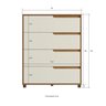 Cômoda em Mdf com 4 Gavetas 80cm X 104cm X 45cm Monet - 3