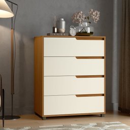 Cômoda em Mdf com 4 Gavetas 80cm X 104cm X 45cm Monet - 1