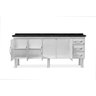 GABINETE DE COZINHA 100% AÇO PARA PIA 2.00 MT 4 PORTAS 3 GAVETAS -BRANCO - 3