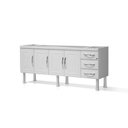 Ver imagem 1 de GABINETE DE COZINHA 100% AÇO PARA PIA 2.00 MT 4 PORTAS 3 GAVETAS -BRANCO