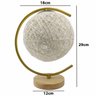 Luminaria Abajur Meia Lua Cupula Bola Base Madeira Resistente Rustica Decoraçao Enfeite Sala Quarto  - 2