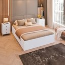 Ver mais imagens de Conjunto Cama Box Casal Lia com Mesa Cabeceira com 3 Gavetas Dumont