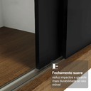 Ver imagem 6 de Guarda-Roupa Casal com Pés 3 Portas de Correr com Espelho Reno Madesa