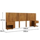 Ver imagem 5 de Cabeceira Sleep Movelove para Cama Casal/queen/king com 2 Criados Cinamomo