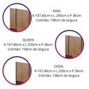 Ver imagem 6 de Cabeceira Sleep Movelove para Cama Casal/queen/king com 2 Criados Cinamomo