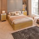 Ver mais imagens de Conjunto Cama Box Casal Lia com Mesa Cabeceira com 3 Gavetas Dumont