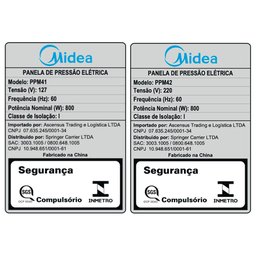 Panela de Pressão Mecânica Preta e Inox 4l Midea Ppm41 -127v - 16