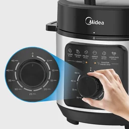 Panela de Pressão Mecânica Preta e Inox 4l Midea Ppm41 -127v - 4