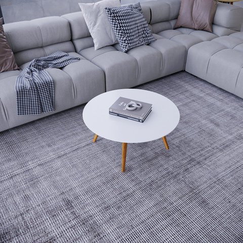 Mesa de Centro Vesta Redonda 100% MDF 31cm x 67cm x 67cm Branco