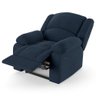 Poltrona do Papai Reclinável Melim Controle Power Elétrico Usb Veludo Fh1 - D\'rossi Cor Azul - 4