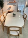 Ver imagem 4 de Mesa Orgânica / Retrô 180 cm - Off White/Freijó