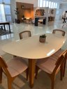 Ver imagem 5 de Mesa Orgânica / Retrô 180 cm - Off White/Freijó