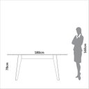 Ver imagem 7 de Mesa Orgânica / Retrô 180 cm - Off White/Freijó