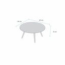 Ver imagem 3 de Mesa de Centro Vesta Redonda 100% MDF 31cm x 67cm x 67cm Cinza